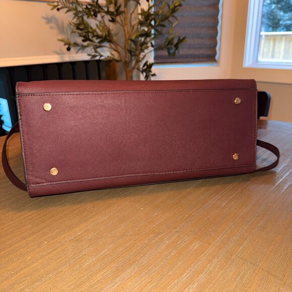 H & M Satchel Handbag BURGUNDY - Picture 5 of 5